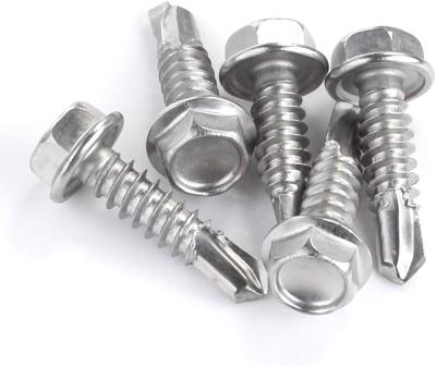 China HEX Stainless steel hex washer head self drilling screw for sale