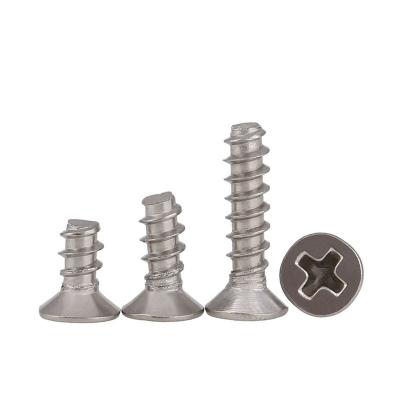 China Flat Stainless steel flat head thread forming screw for plastic for sale