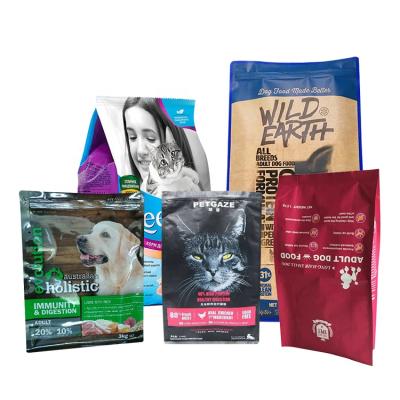 China Custom Printed Moisture Proof Cat Dog Food Pouch And Stand Up Plastic Packaging Pet Food Bag for sale