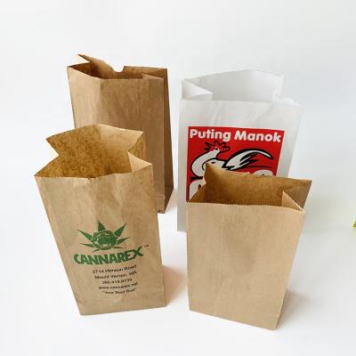 China Eco Friendly Cheap Price Food Grade Brown Kraft Paper Bread Packaging Bag Recyclable for sale