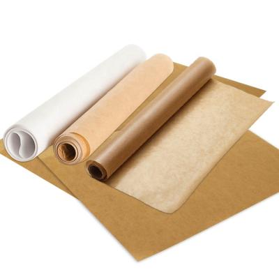 China Custom Logo Printed Brown Roll Greaseproof Greaseproof Bread Sandwich Food Wrapping Paper for sale