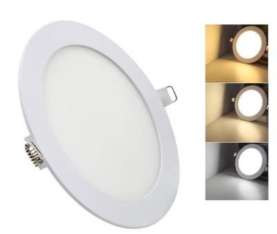 China Low price thin flat panel lighting AC85 265V 6W, 9W, 12W 15W round LED ceiling light factory panel light for sale