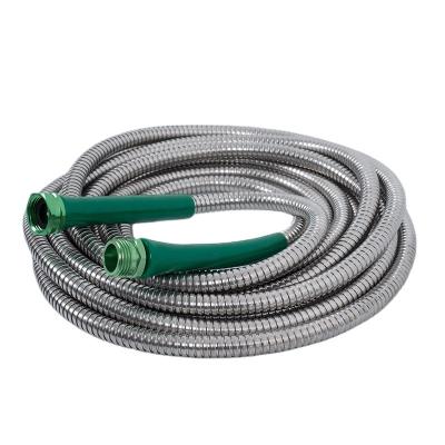 China Premium 304 Stainless Steel Flexible Metal Anti Abrasion Hot Garden Hoses for sale