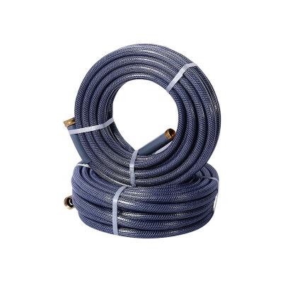 China High Grade 100ft Adjustable Custom Water Length PVC Medium Duty Knitted Garden Hose With Bend Protectors Taco Wrap for sale