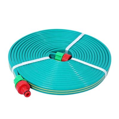 China Adjustable BSCI Approved 34*34*40cm Plastic Or Brass Three Channel Sprinkler Hose Garden Hose China Factory PVC 18/17(kg/s) 10pcs 50FT for sale