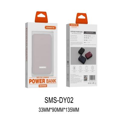 China Mini 10000mAh 3 Ports SOMOSTEL DY-02 2A Universal 3 Color Power Charging Fast Charging Bank for sale