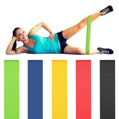 China Home Yoga Equipment 5 Colors Body Building Fitness Exercise Workout Elastic Bands Elastic Yoga Resistance Bands Fitness Bands Resistance for sale