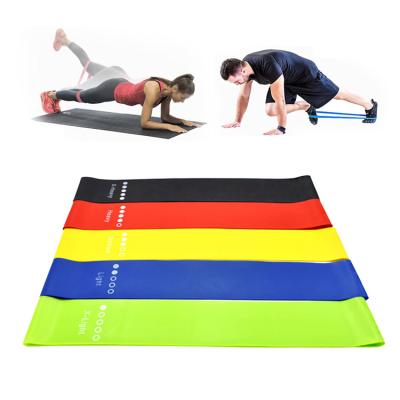 China Body Building Fitness Exercise 5 PCS Exercise Band Sets Workout Yoga Pilates Equipment Elastic Rubber Resistance Bands Wholesale for sale