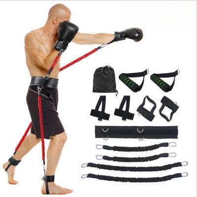 China Body Building Fitness Exercise Bounce Resistance Rope Bungee Trainer Joins Long Resistance Resistance Boxing Bands With Bar for sale