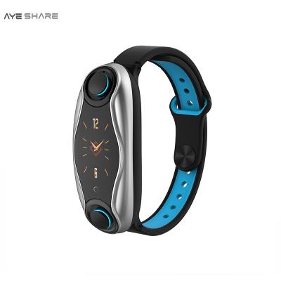 China Touch Screen Heart Rate Talk Band 2 TWS Earbuds Talkband B3 B5 Smart Watch Bracelet for sale