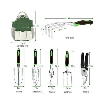 China Garden Tool Kit Household Agriculture Gardening Tools Tote Bag Aluminum Full Garden Manual Tool Kit for sale