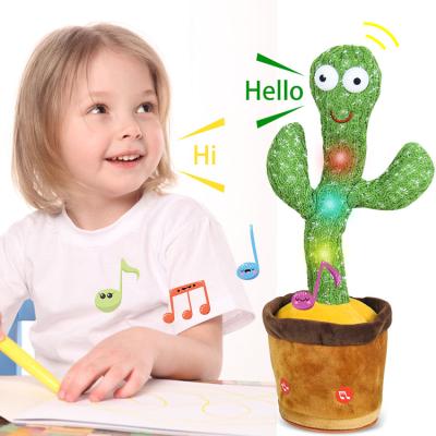 China Dancing Recording Cactus Plays 120 Songs Singing Talking Record Repeating Kids Children Toy Cactus for sale