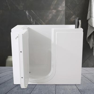 China Control Type Digital Rectangular Acrylic Walking Tub In White for sale