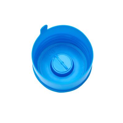 China 19L/20L/5 Gallon Size Spill Neck Blue Water Bottle Large Disposable Plastic Cap Bottle Non Press Lids 44mm Smart Caps for sale