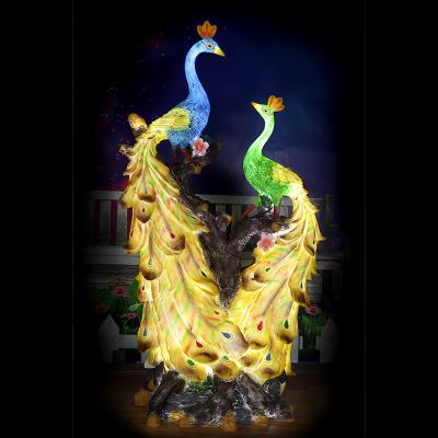 China Landscape LED Fiberglass Reinforced Garden Waterproof Festival Decoration Plastics Peacock Outdoor Sculpture IP65 Holiday Landscape Koyaa for sale