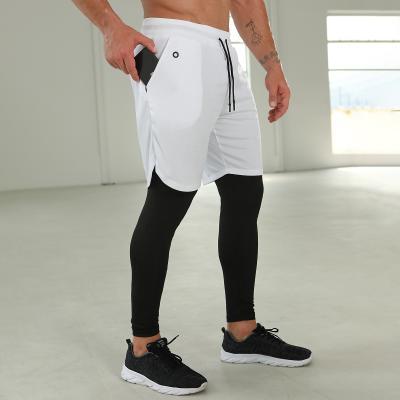 China Sportswear Manufacturer Men's Fitness Clothing Breathable Quick-Drying Sports Fake Pants Pieces Pants Both With Pockets for sale