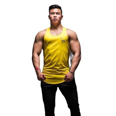 China New Sports Knitting Running Camisole Men's Breathable Fitness Sleeveless Solid Color Bottoming Shirt for sale