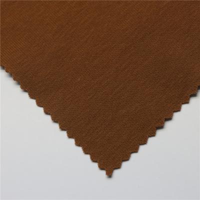 China Anti pill knitted fabric 40S 1x1 Rib Knit Fabric anti-pilling Brown by 100% cotton high quality for sale