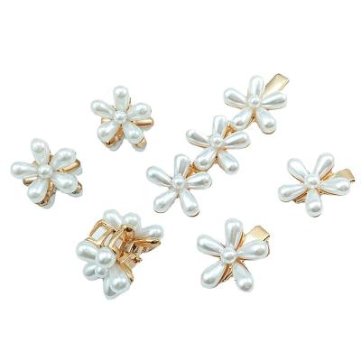 China High Quality Korea Style Girls Headwear Simple Camellia Hair Pins Flower Hair Accessories For Women Shape Imitation Pearl for sale