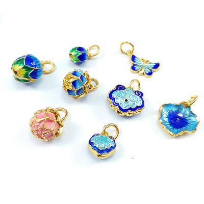 China High Quality Loose Beads Various Styles Small Design Cloisonne Pendant Bracelet For Women Men Ethnic Jewelry Making For DIY Accessories for sale