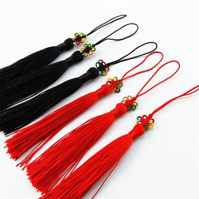 China Key Chain Tassle Mini Romper For Jewelry Accessories Chnese Knot Tassel Locator Gift Tassele Bag Tassle Bag Accessories for sale