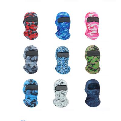 China breathable & Waterproof Custom Stock Design Logo Silk Face Mask Ski Goggle Windproof Camouflage One Hole Balaclava Hat for sale