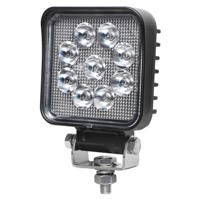 China Jeep 27W 4In Car Accessories Square Head Drive Car LED Spotlight Led Spot Work Light For Offroad ATV UTV Jeep Boats for sale