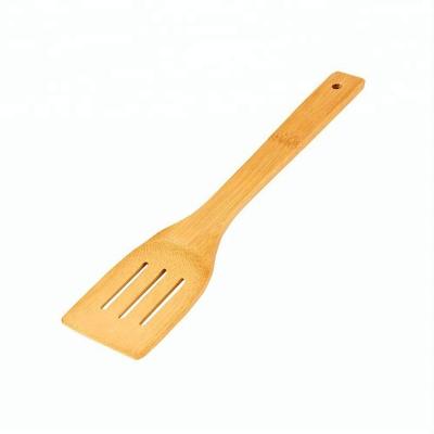 China Sustainable Bamboo Spoon Slotted Spatula,Wooden Cookware Sets Wholesale for sale