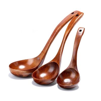 China Viable Dark Wood Ladle, Soup Spoon Scoop Wood Wholesale for sale