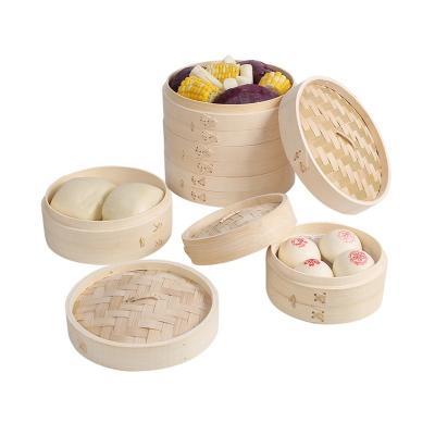 China Sustainable Bamboo Vegetable Steamer Basket , Commercial Rice Steamers Set Wholesale for sale