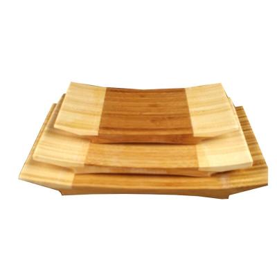 China Sustainable Japanese Bamboo Sushi Dish Serving Tray Set Wholesale for sale