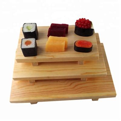 China Viable Japanese wooden sushi platter set, pine wood sushi dish wholesale for sale