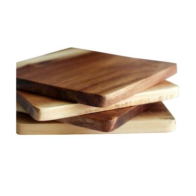 China Sustainable Acacia Wood Coasters, Round and Square Shape Wooden Drinking Coaster Wholesale for sale