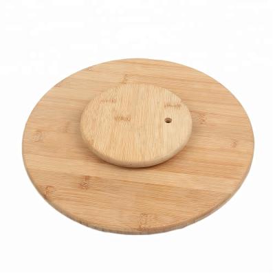 China Modern bamboo table top lazy susan turntable,Wholesale turntable wood turntable for sale