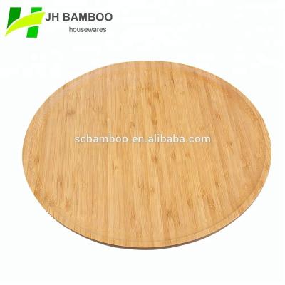 China Hotel home restaurant lazy susan turntable, wholesale bamboo round dish serving stand for sale