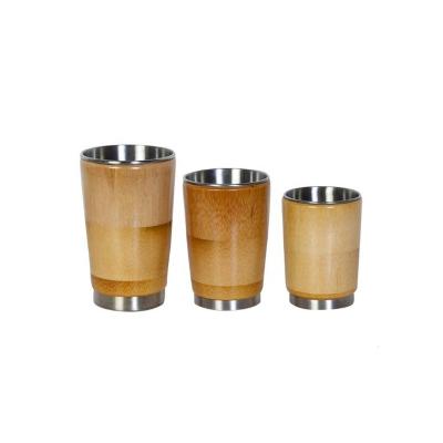 China Wholesale Eco-Friendly Sustainable Reusable Bamboo Stainless Coffee Cups for sale