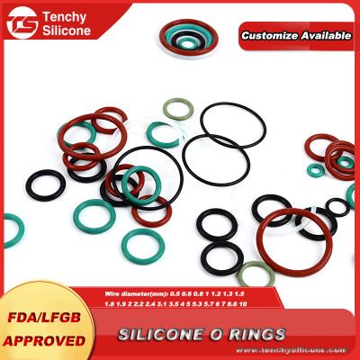 Chine Rings O en caoutchouc de silicone standard de qualité alimentaire / NBR EPDM FKM à vendre