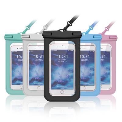 China Wholesale Ipx8 PVC Waterproof Cellphone Waterproof Bag Cover Device Transparent Cell Phone Pouch Diving Waterproof Bag for sale