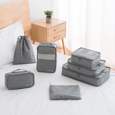 China High Quality 7 Sets Travel Multifunctional Waterproof Bag Portable Organize Large Capacity Cube Storage Bag Set for sale