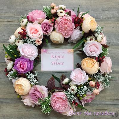 China New Arrival Durable Handcraft Artificial Flowers Braid For Wedding Decoration Fabric Peony Garland For Sale for sale