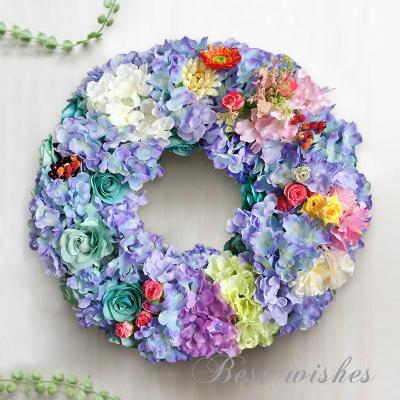 China New Arrival Durable Artificial Flowers Garland Wedding Decoration Flower Wreath For Door Decoration Flower Wedding Silk Garland for sale