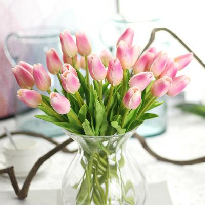 China Artificial Natural Touch PU Flowers Real Touch Tulip Single Stem Mini Tulip For Decoration for sale