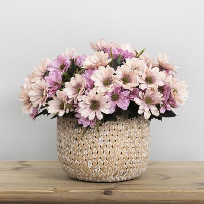 China High Simulation Chrysanthemum Daisies White Purple Wedding Office Decoration Flower European Artificial Flowers Bouquet for sale