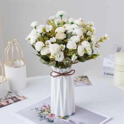 China Touch Natural Carnation Artificial Flowers Decor Home Decorative Flower Pot for Decorations for Mother's Day for sale