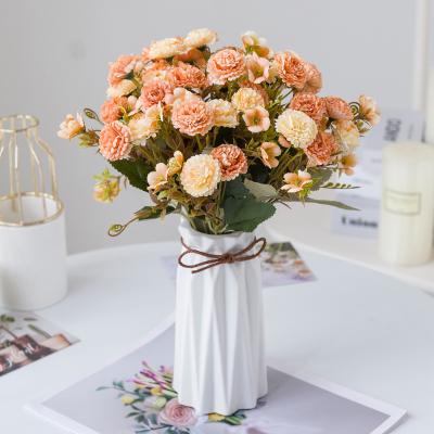 China Artificial Florist Bouquet Packaging Artificial Flower Carnation Touch Flower Mother's Day Teacher's Day Natural Gift for sale