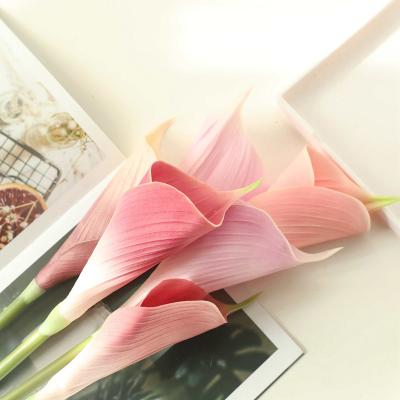 China Home Decor Artificial Flower High Quality Silk Zantedeschia For Wedding Party for sale