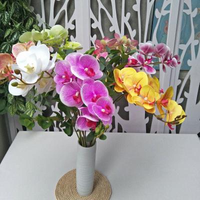 China Wholesale Artificial Phalaenopsis Moth Orchids Butterfly Orchid Silk Flower For Wedding And Home Decoration for sale