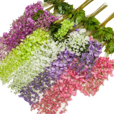 China Artificial Silk Wholesale Spell Wisteria Flower For Wedding Party Home Decoration for sale