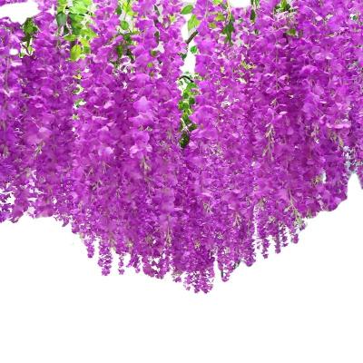 China Hotel Party Home Decor Props Silk Vine Flower Vine Amazon Hydrangea Artificial Wisteria For Hotel Party Decor Home Props for sale