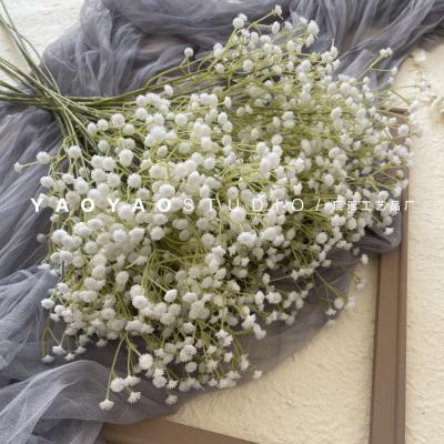 China Plastic Baby's Breath Flower Bouquet Plastic Gypsophila For Decoration Wedding Hotel Home Decoration Artificial Flowers for sale